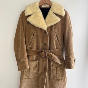 Vintage 1970's Misty Harbor Corduroy Faux Shearling Jacket